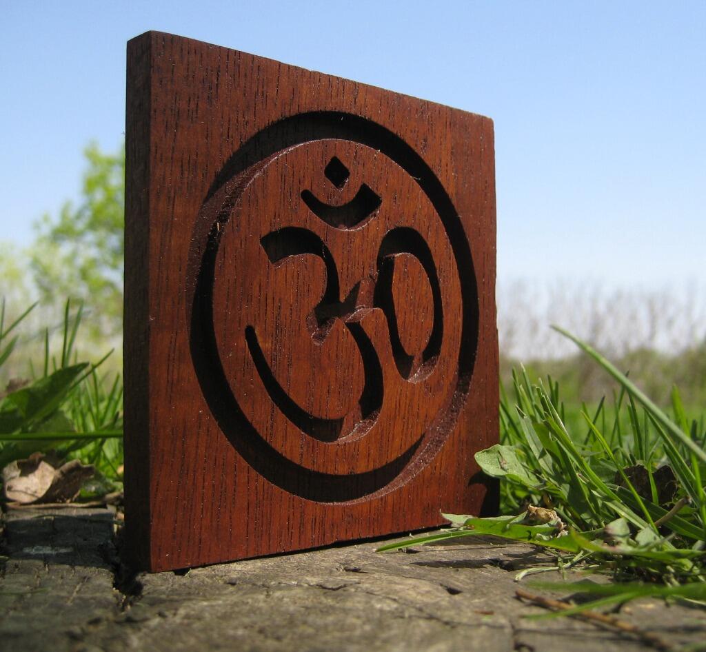 Om Plaque - Deep Red