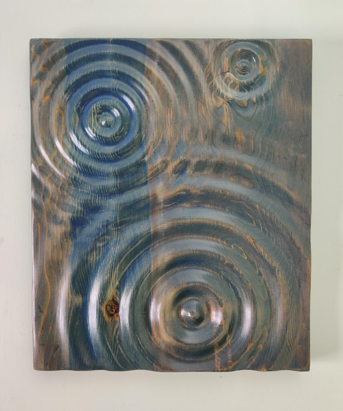 Large Blue Ripple Wall Hanging
