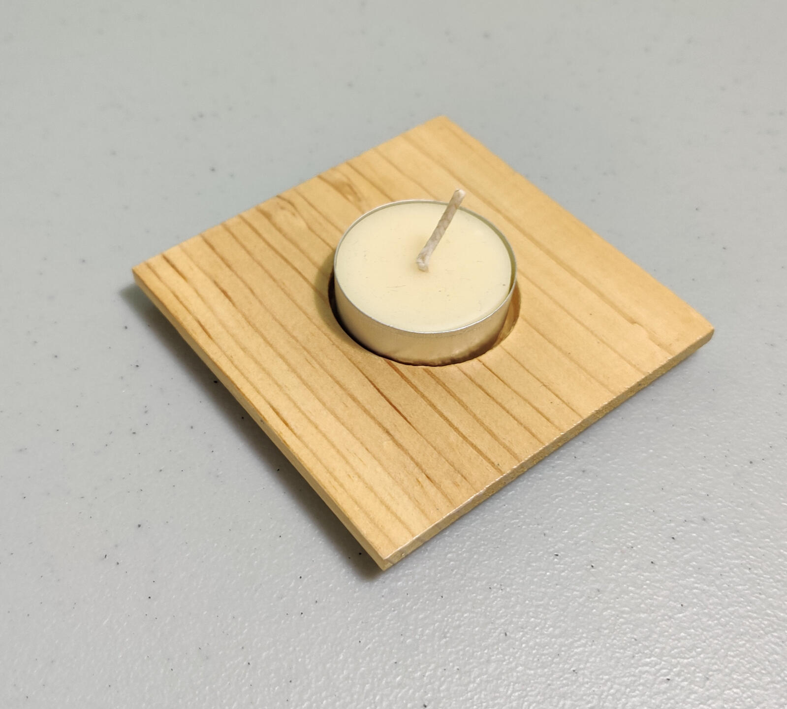 Natural Wood Tealight Holder